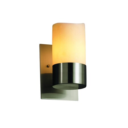 Justice Design Group Dakota 1-Uplight Wall Sconce CNDL-8761-14-CREM-NCKL